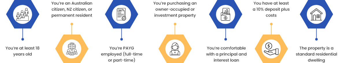 Icons representing doctors, lawyers, and accountants eligible for LMI waivers